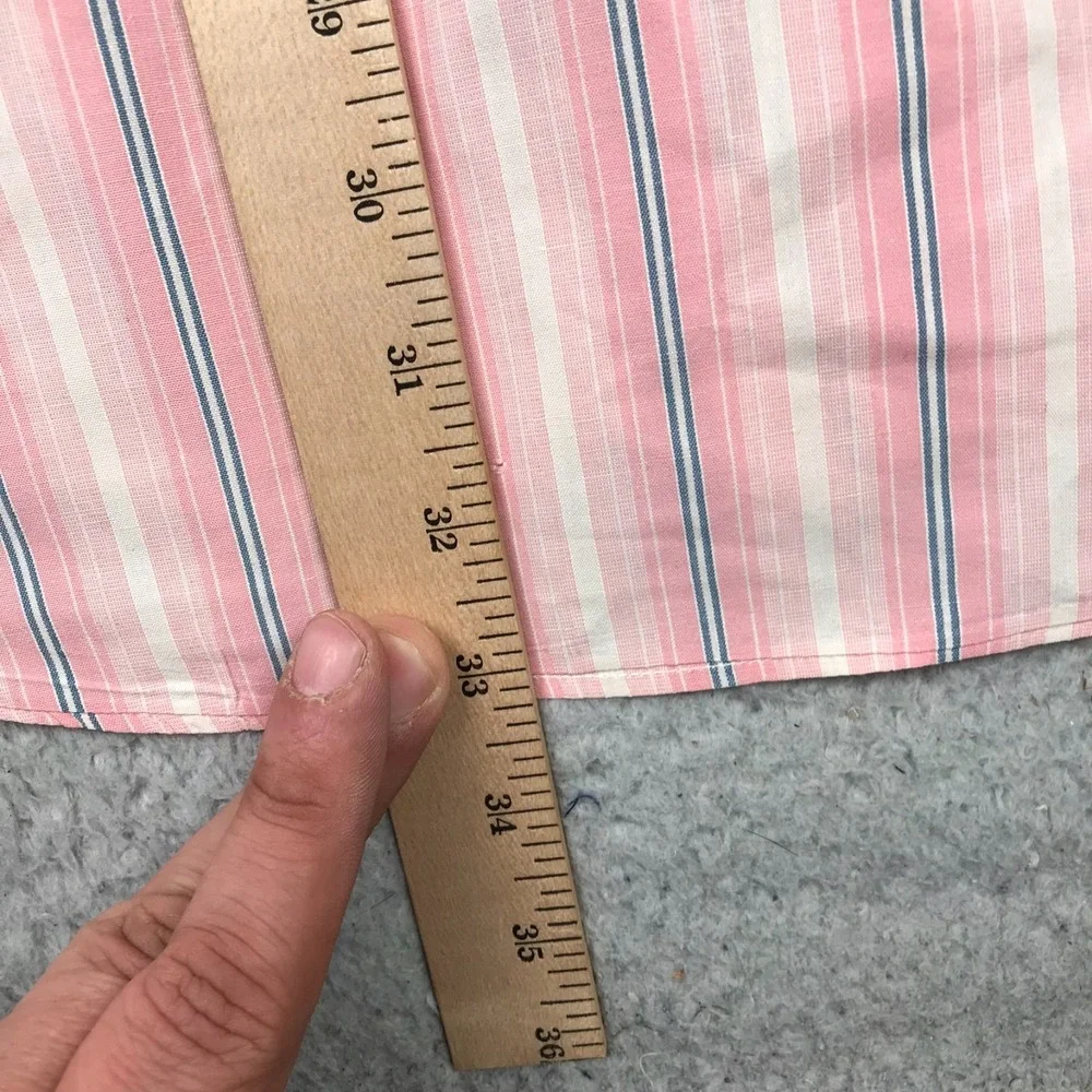 Vintage Polo Ralph Lauren Shirt Mens XL Pink Multi Striped Imported Cotton LS